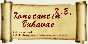 Konstantin Buhavac vizit kartica